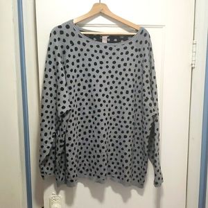 H&M 4X Grey and Black Spotted Sweater